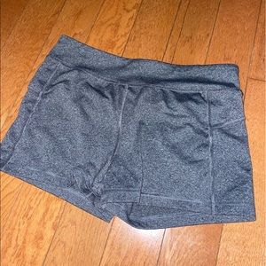 Gray yoga shorts